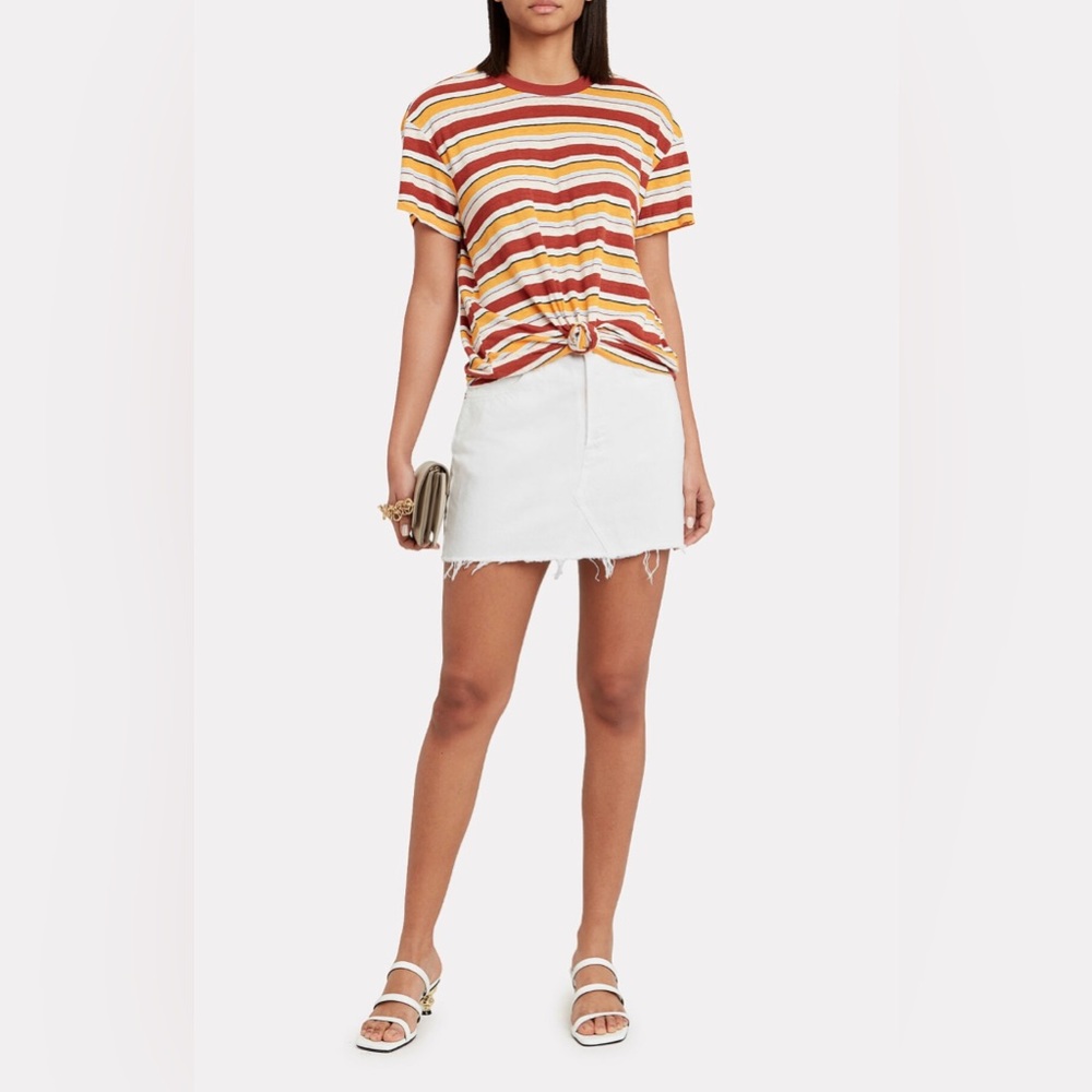 Agolde Quinn Hi Rise Skirt in Oyster